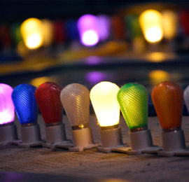 Ann Arbor, coloured light bulbs
